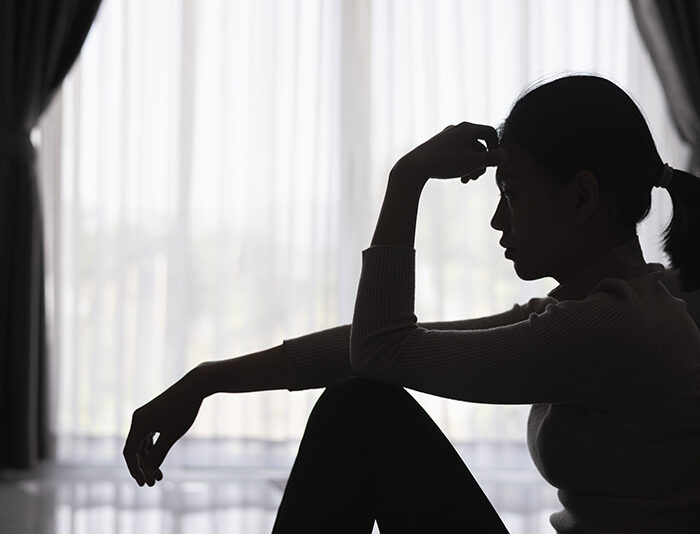 A woman struggles with cocaine come down.