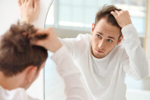 A man struggles with hair loss related to meth use.